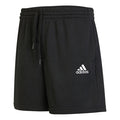 Men's adidas Solid Color Logo Micro Mark Lacing Knit Athleisure Casual Sports Shorts Black GK9600