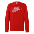 Men's Nike Logo Casual Sports Round Neck Pullover Red DR7829-687