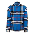 Men's Burberry Casual Plaid Long Sleeves Shirt Blue 39421611