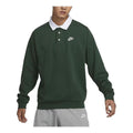 Nike Club Fleece Bushed Back Long Sleeve Polo Shirt 'Green' DX0538-323