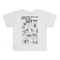 Men's Levis Casual Sports Round Neck Short Sleeve White T-Shirt 87542-0000