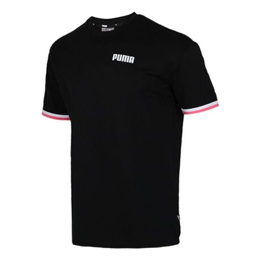 PUMA Casual Sports Breathable Round Neck Knit Short Sleeve Black 584155-01