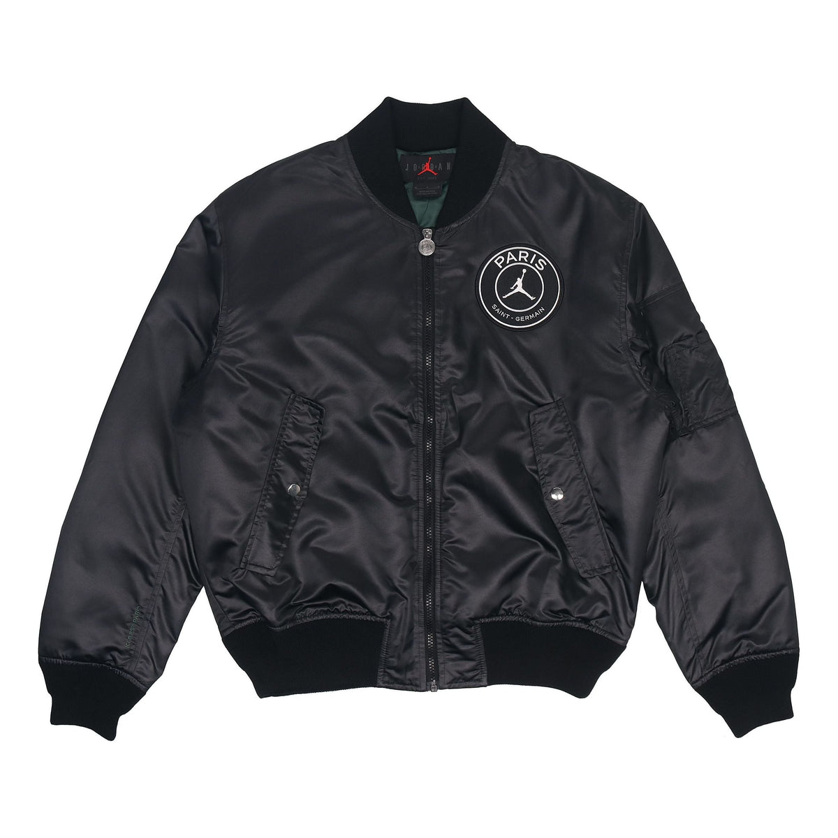 Men's Air Jordan Paris Saint-Germain MA-1 Casual Sports Alphabet Solid Color Padded Clothes Black DB6493-010