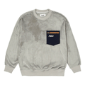 Palace FW21 ULTIMO Fleece Pocket Drop Shoulder Crew Sweater 'Grey' P21CS123