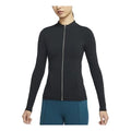 (WMNS) Nike Solid Color Slim Fit Zipper Hoodless Black Jacket DD5534-010