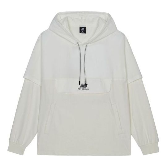 New Balance Men's New Balance Casual Sports Breathable hooded Long Sleeves White AMT13377-IV