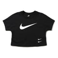 (WMNS) Nike Sportswear Swoosh Logo Casual Short T-Shirt 'Black' CJ3765-010