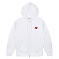 COMME des GARCONS PLAY Red Zip Up Hoodie 'White' AZ-T294-051-2