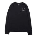 Nike Swoosh Casual Sports Double-Hook Crew-neck Long Sleeve 'Black' DB6156-010