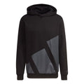 Men's adidas Large Logo Hood Casual Sports Pullover Black HI1180