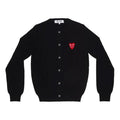 (WMNS) COMME des GARCONS PLAY Cardigan Red Emblem 'Black' AZ-N075-051-1