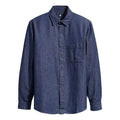 Men's Levis Casual Lapel Pure Cotton Long Sleeves Navy Blue Shirt 21256-0001