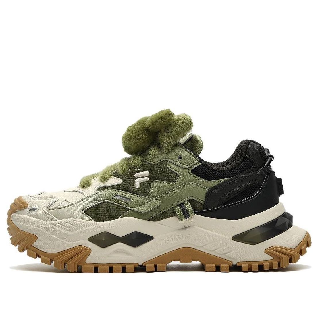 (WMNS) FILA FUSION BIANCO Sneakers 'White Green Black' T12W341302FWM