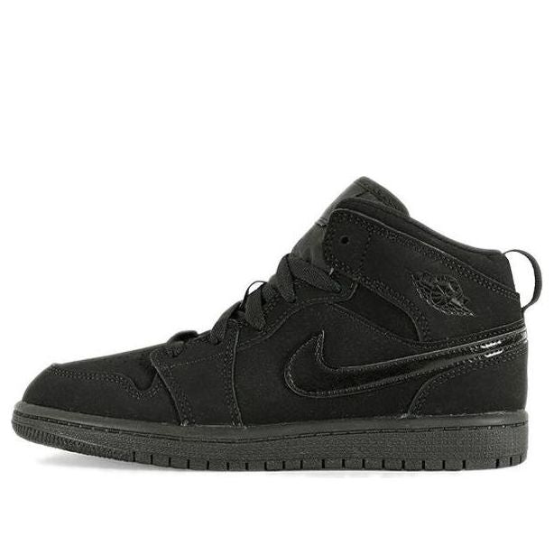 (PS) Air Jordan 1 Mid 'All Black' 640734-056