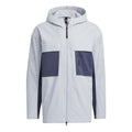 Men's adidas Solid Color Hooded Zipper Jacket Deep Navy Blue HE5134