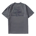 PJs Vigor Surf Laser Colorful Alphabet Pattern Basic Casual Pure Cotton Short Sleeve Unisex Gray 20SSTS1002-P
