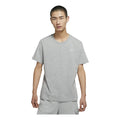 Nike Sportswear Solid Color Embroidered Logo Micro Mark Round Neck Casual Short Sleeve Gray BV0508-063