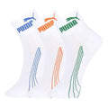 PUMA Casual Short Socks 3 Pack 'White Green Orange Blue' 701223916-001