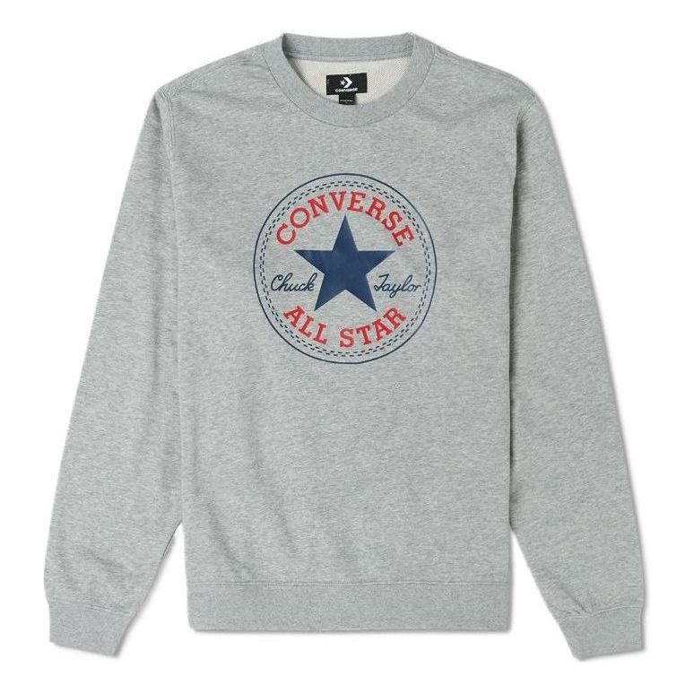 Converse Go-To Chuck Taylor All Star Patch Standard-Fit Fleece Sweatshirt Asia Sizing 'Grey' 10025471-A03