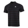 adidas Fi Stripe Polo Athleisure Casual Sports Short Sleeve Polo Shirt Black HE7433