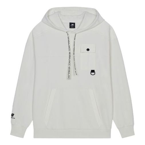 New Balance Men's New Balance Solid Color Casual Hooded Pullover Long Sleeves White AMT13363-IV