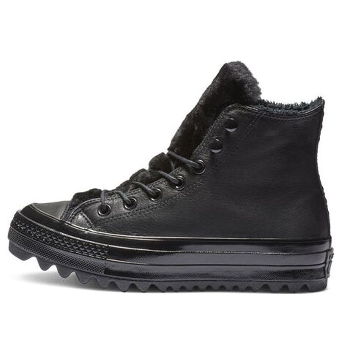 (WMNS) Converse Chuck Taylor All Star Street Warmer Ripple 'Black' 562422C