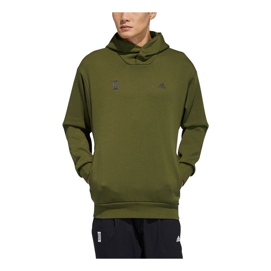 adidas Wj Swt Hood Casual Sports hooded Pullover Green GP0923