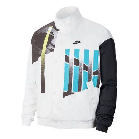 Nike Court Casual Cozy Tennis Jacket White Light Blue CQ9185-101