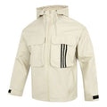 Men's adidas U Util Wb3 Stripe Athleisure Casual Sports Hooded Jacket Khaki HM3820