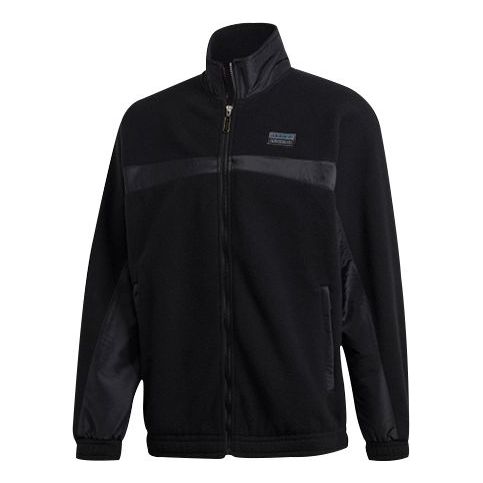 adidas originals Colorblock Stand Collar Casual Sports Jacket Black GD9428