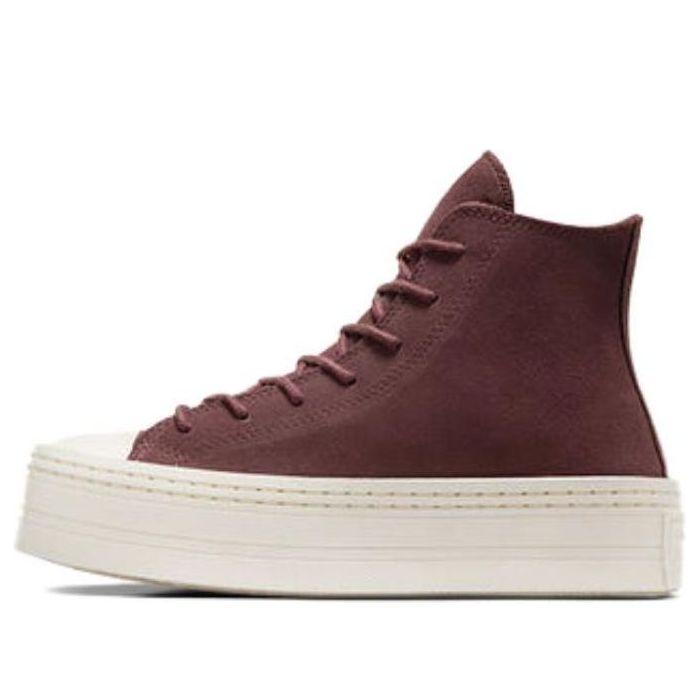 (WMNS) Converse Chuck Taylor All Star Modern Lift Suede High Top 'Brown' A06783C