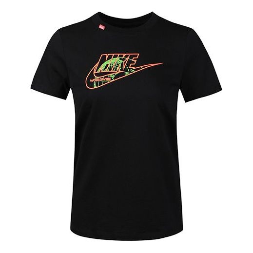 (WMNS) Nike Sportswear Round Neck Casual Short Sleeve Black CV9165-010