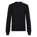 Men's LOUIS VUITTON FW21 Solid Color Casual Round Neck Long Sleeves Knit Black 1A7XCG
