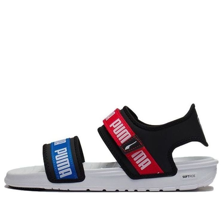 (WMNS) PUMA Signature Softride Casual Sandals Black Red Blue 384128-03