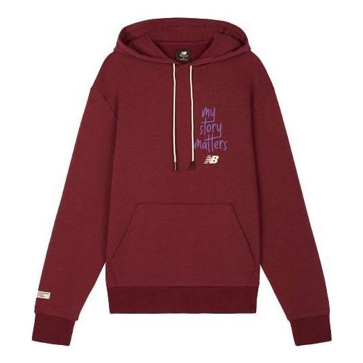 New Balance My Story Matters Hoodie Asia Sizing 'Red Purple' MT11574-NBY