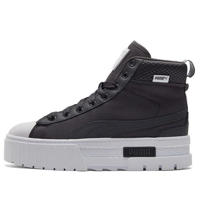 (WMNS) PUMA Mayze Mid Safari Casual Skateboarding Shoes Black 383688-02