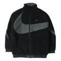 Nike Zipper Stand Collar polar fleece Large Logo Reversible Casual Jacket Black AJ2701-011