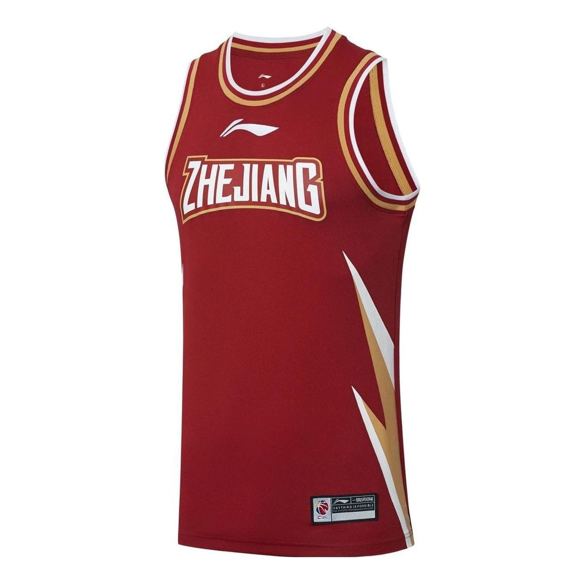 Li-Ning CBA Zhejiang Golden Bulls Basketball Jersey 'Red' AAYS389-2