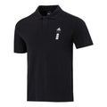 adidas Wj Solid Color Logo Micro Mark Athleisure Casual Sports Short Sleeve Polo Shirt Black HE5164