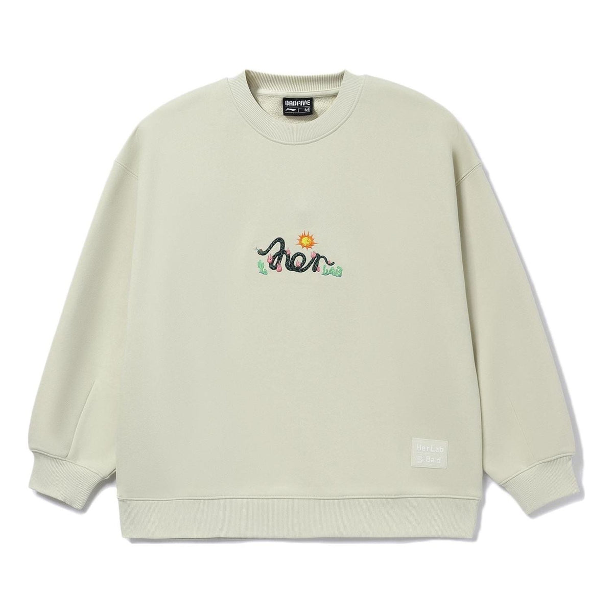 (WMNS) Li-Ning BadFive Embroidered Logo Sweatshirt 'Beige' AWDR742-3