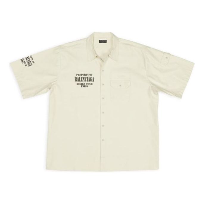 Balenciaga Property Pocket Shirt 'Beige' 704387TKP249936