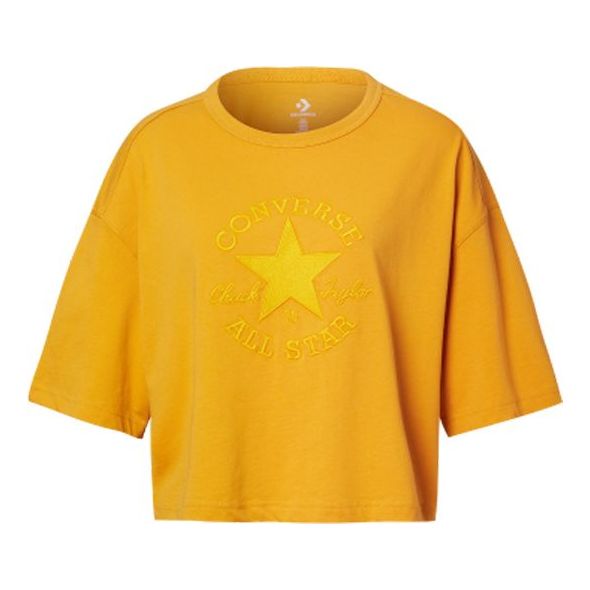 (WMNS) Converse Chuck Taylor All Star Series Alphabet Loose Short Sleeve 'Yellow' 10020757-740