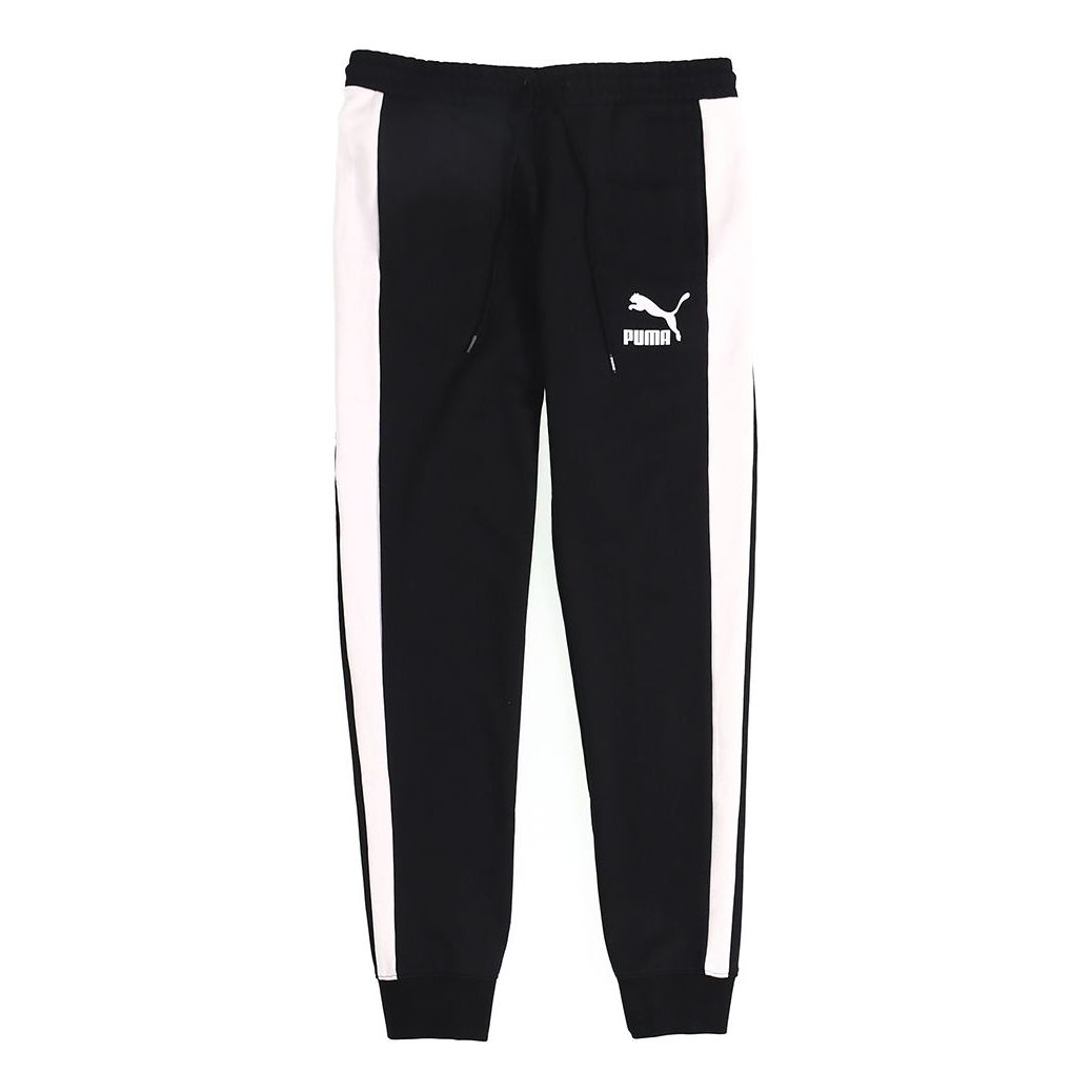 PUMA Iconic T7 Track Pants 'Black White' 595983-01