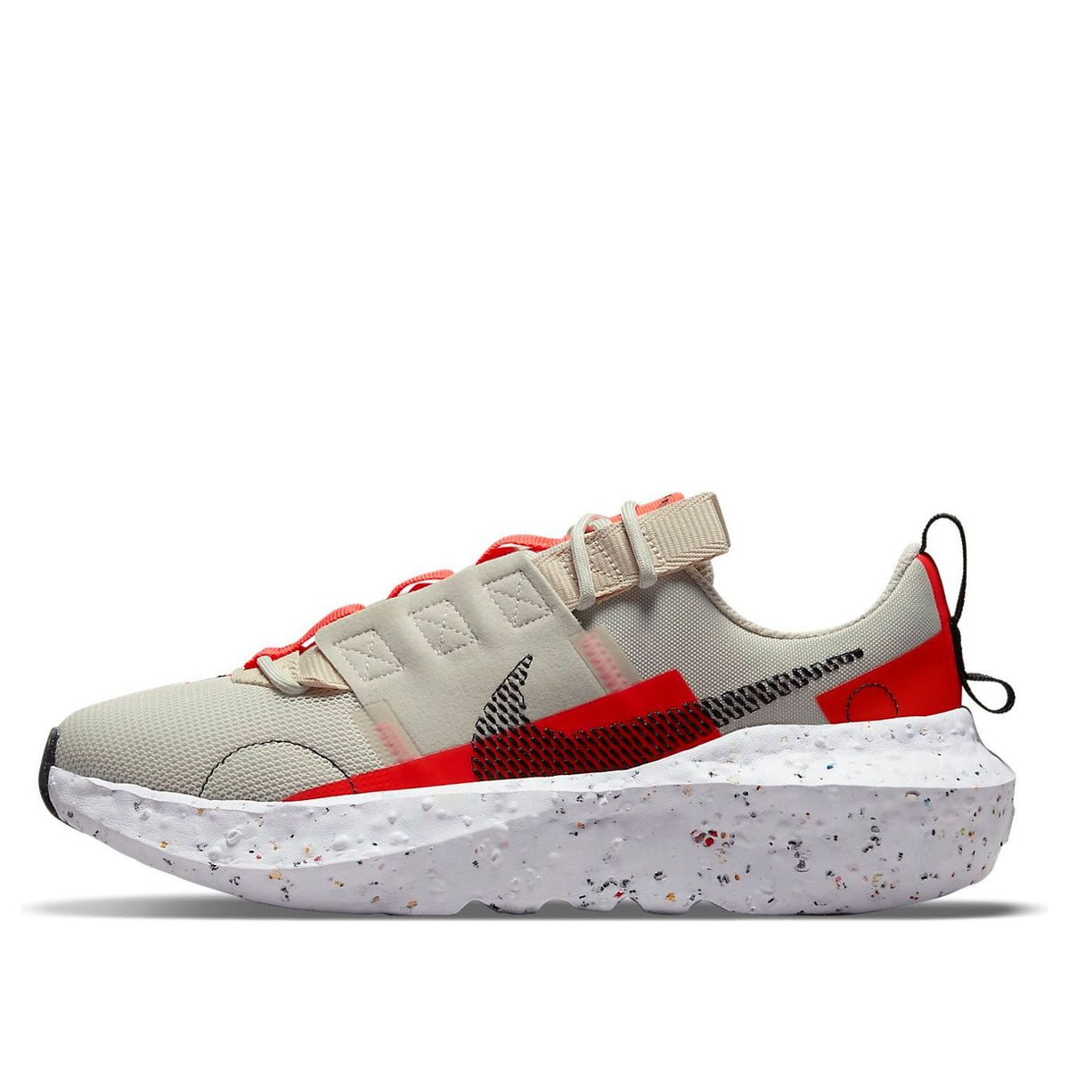(WMNS) Nike Crater Impact 'Light Bone Bright Crimson' CW2386-003