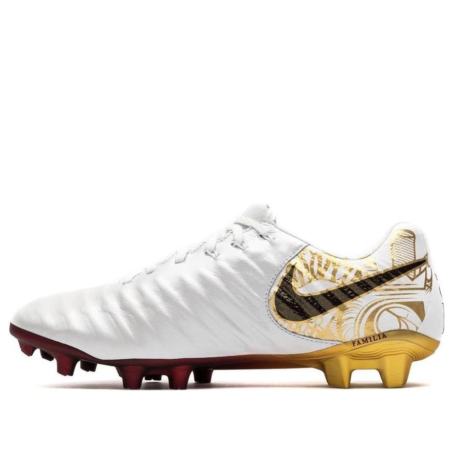 Nike TIEMPO LEGEND VII SE FG Firm Ground 'White Mtlc Vivid Gold' 897796-102