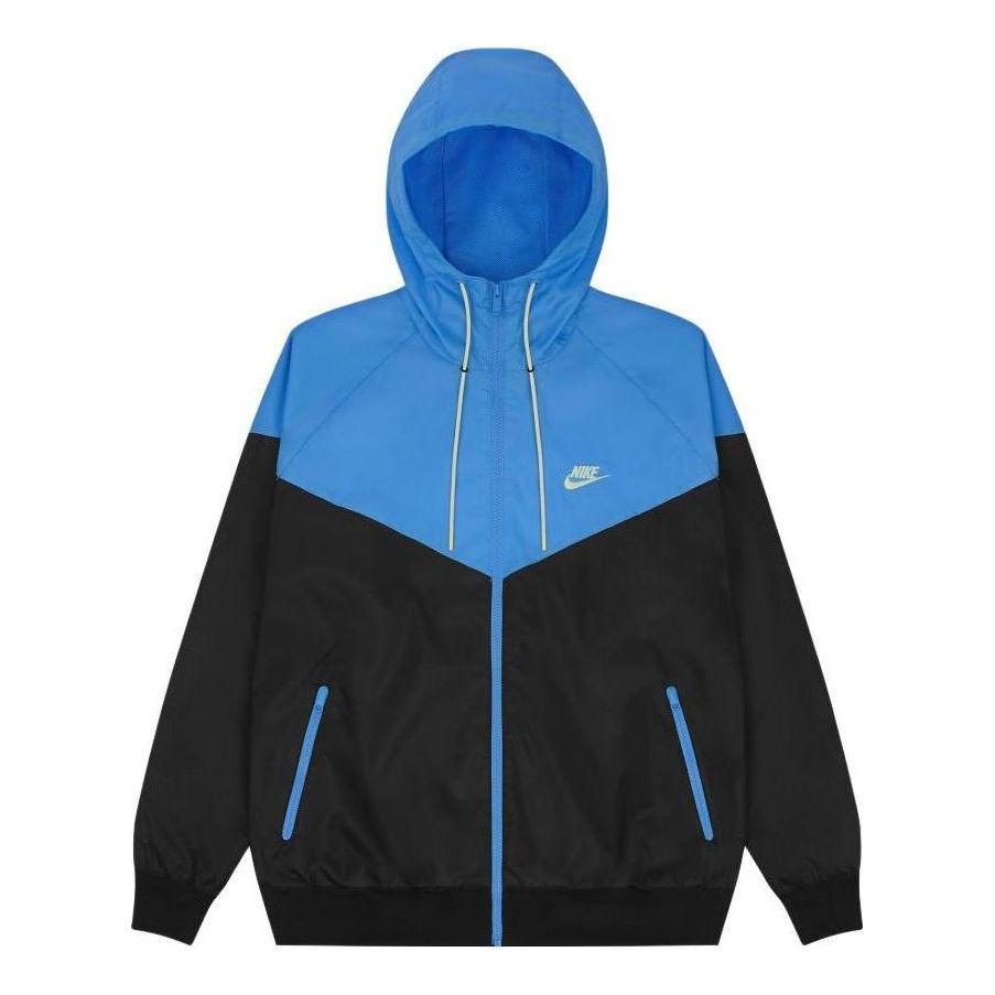 Nike Sportswear Windrunner Hooded Woven Jacket 'Blue Black' DA0002-014