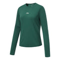 (WMNS) Li-Ning Logo Running Long Sleeve T-Shirt 'Forest Green' ATLT082-6