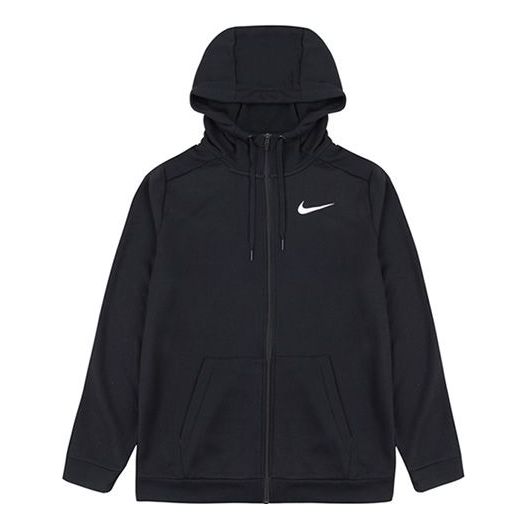 Nike Dri-FIT logo Quick Dry Casual Sports Hooded Jacket Black CJ4317-010