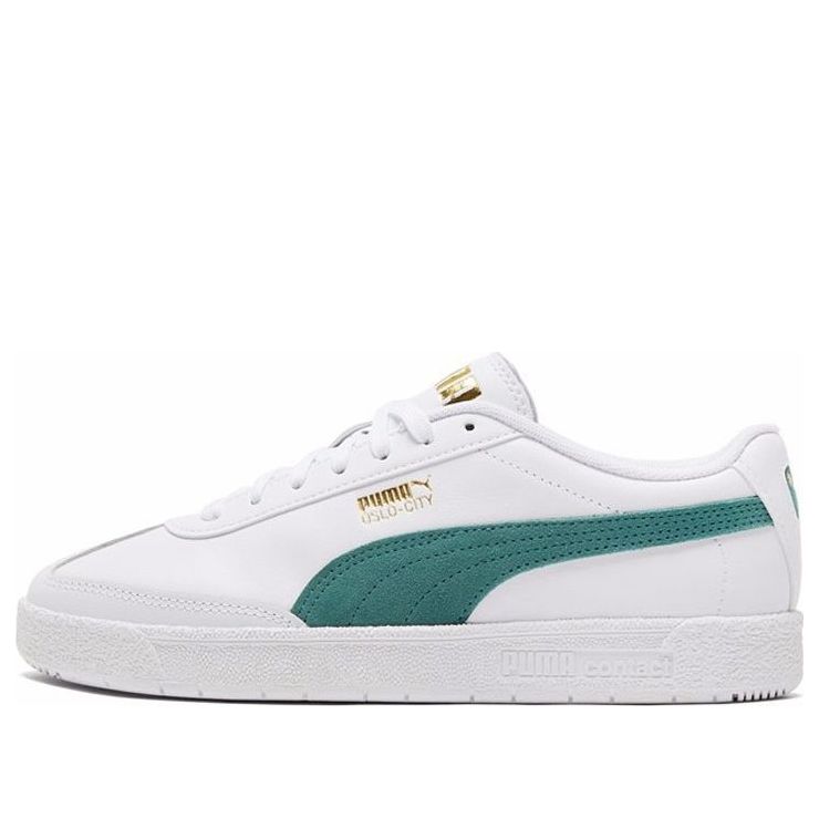 PUMA Oslo-City Casual Board Shoes White/Green 374976-04