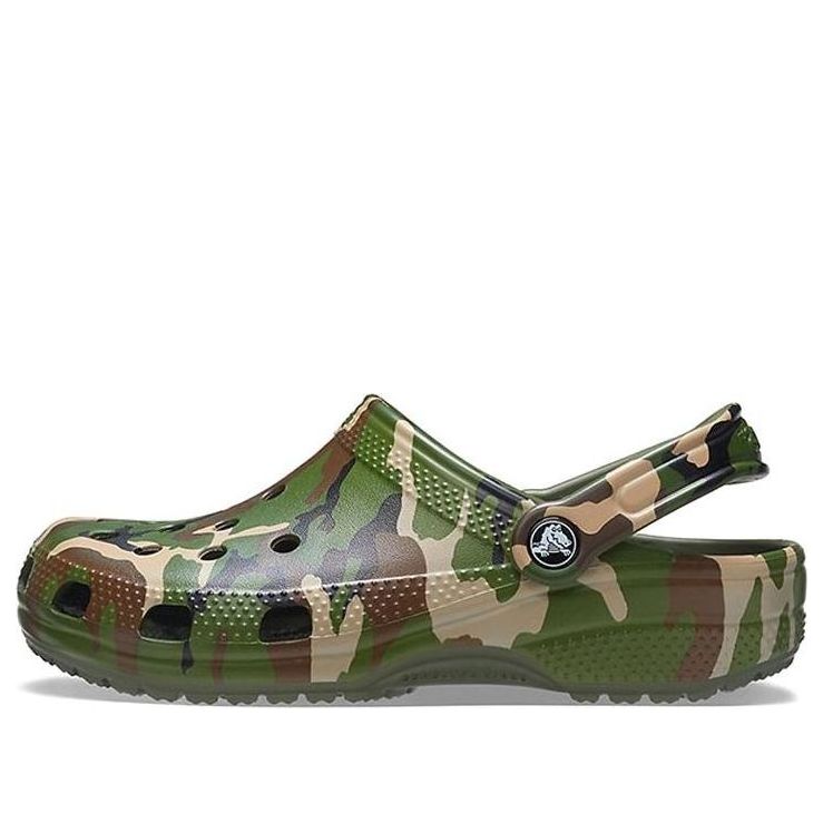 Crocs Beach Army Green Camouflage Sandals 206454-3TC
